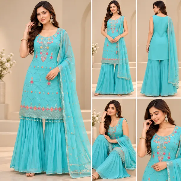 Sky_Blue_Georgette_Gharara_Set_For_Women