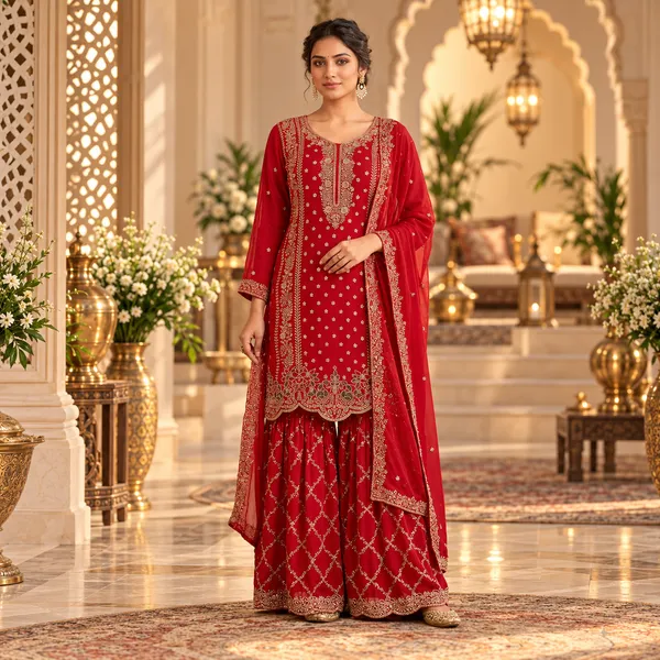 Burned_Orange_Georgette_Gharara_Set_For_Women