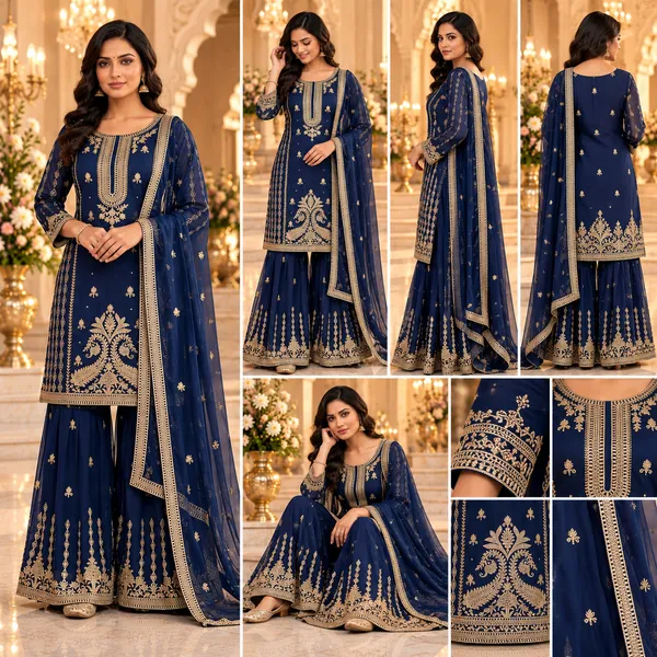 Blue_Embroided_Gharara_Set_For_Women