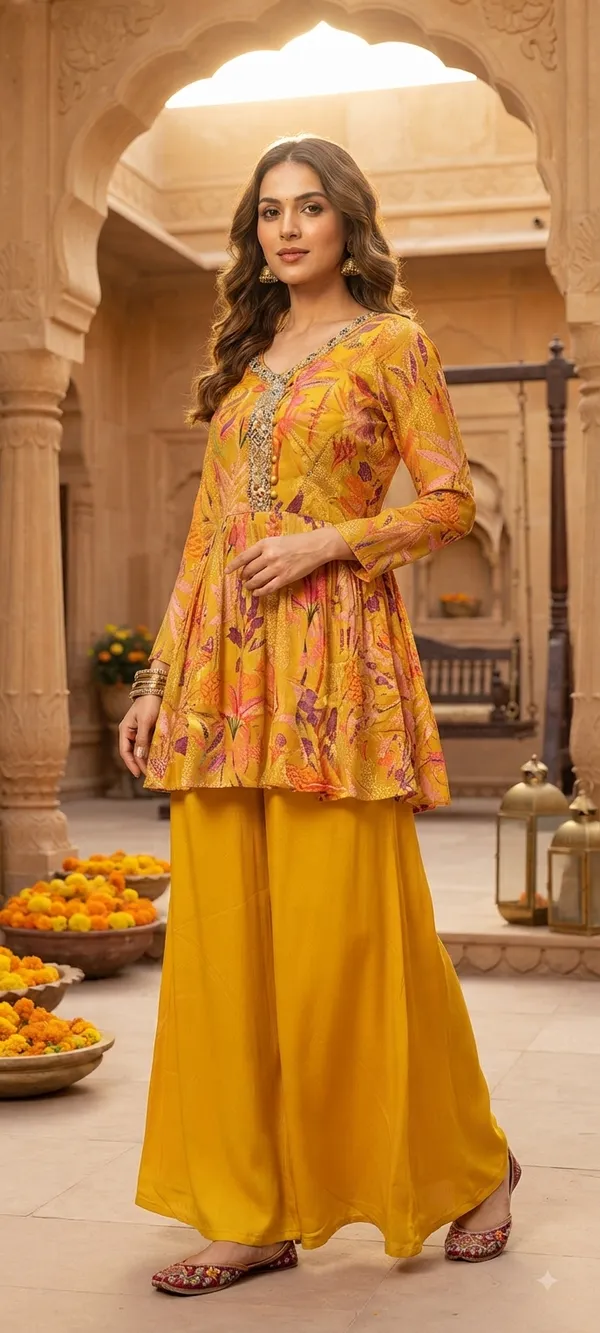 Yellow_Silk_Kurta_Set_For_Women