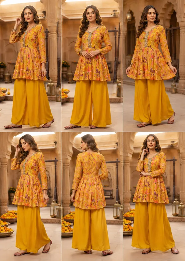 Yellow_Silk_Kurta_Set_For_Women