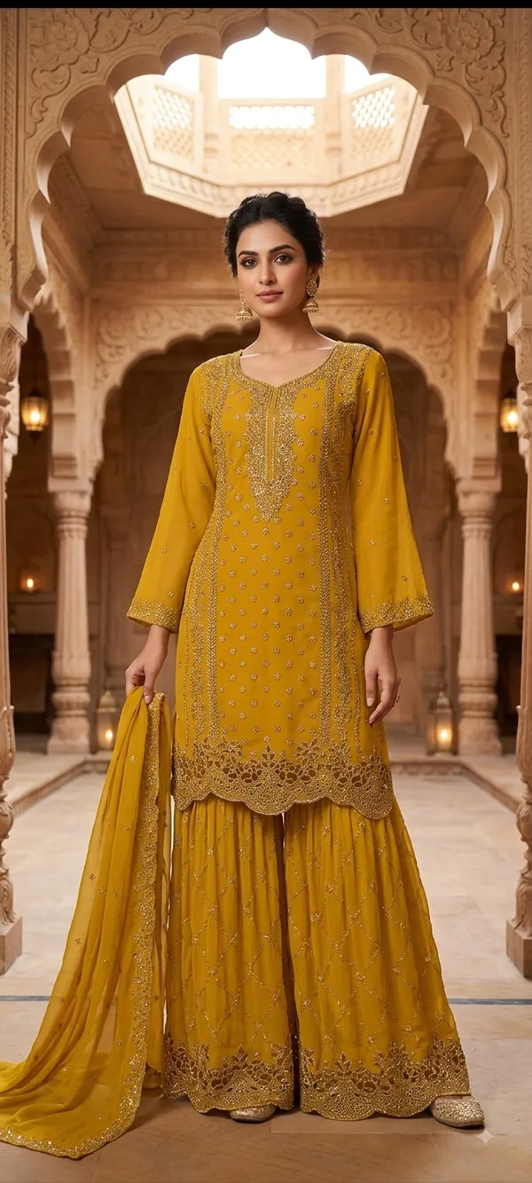 Yellow_Cotton_Kurta_Set_For_Women
