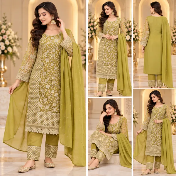 Mehendi_Net_Pant_Set_For_Women