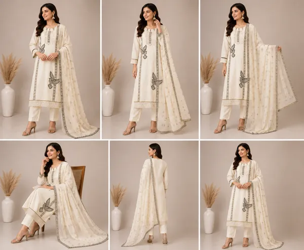 Cream_Cotton_Kurta_Set_For_Women