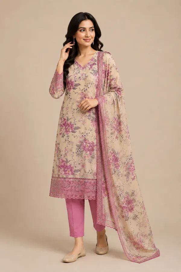 Beige_Cotton_Unstitched_Kurta_Set_For_women