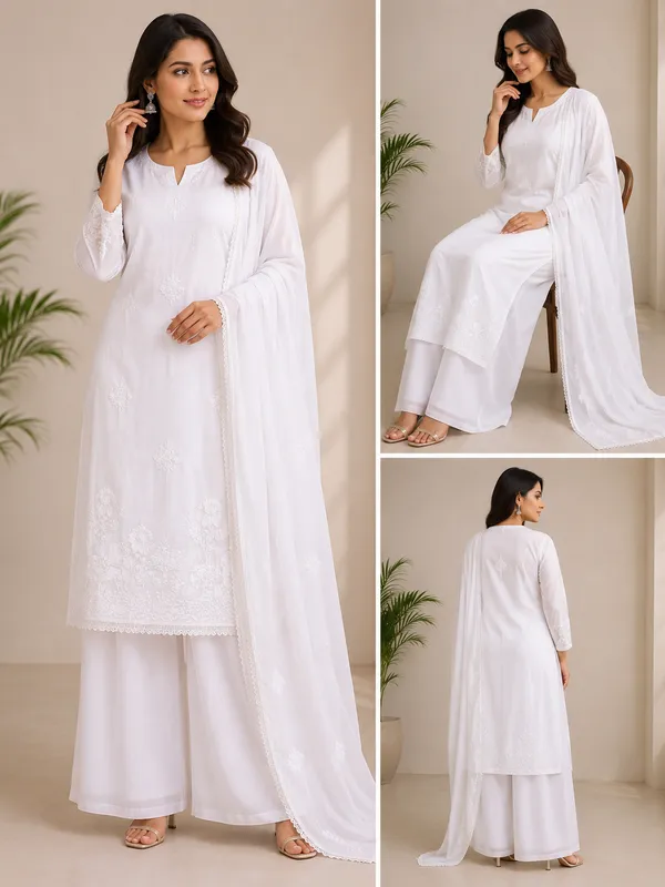 White_Cotton_Unstitched_Kurta_Set_For_women