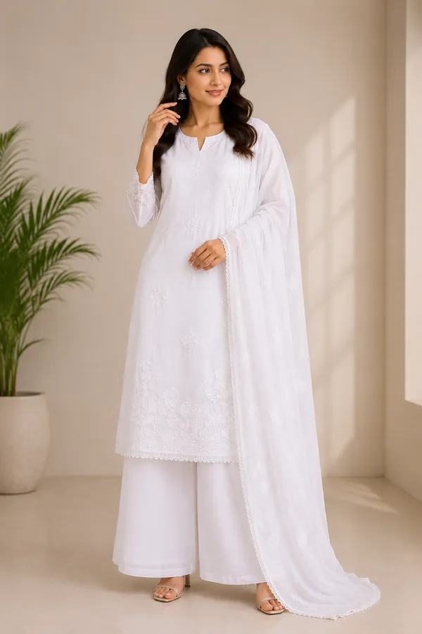 White_Cotton_Unstitched_Kurta_Set_For_women