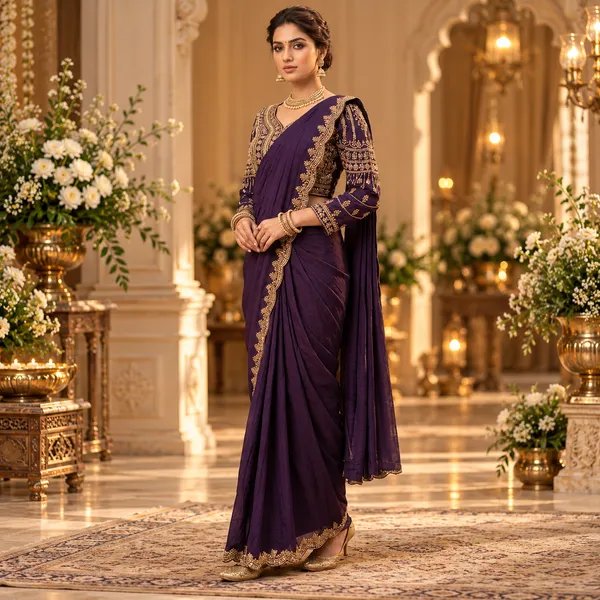 Purple_Vichitra_Silk_Readymade_Saree_With_Blouse_For_women