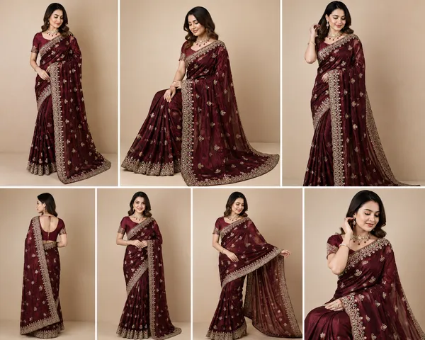 Marron_Vichitra_Saree_With_Blouse_Piece_For_women