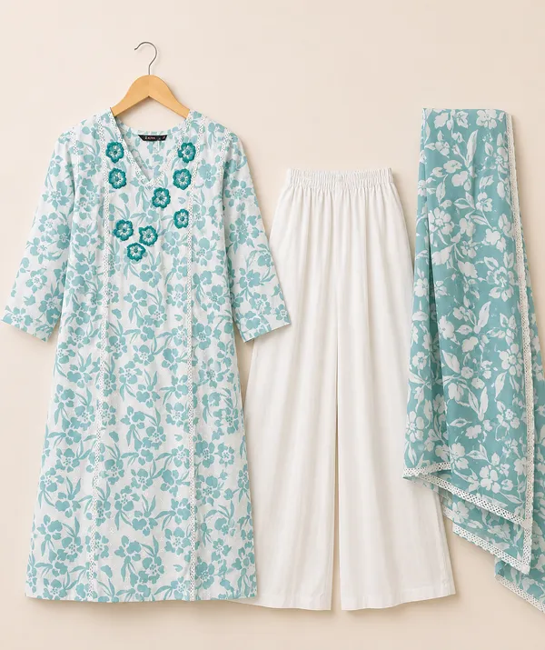 Cream_Cotton_Kurta_Set_For_Women
