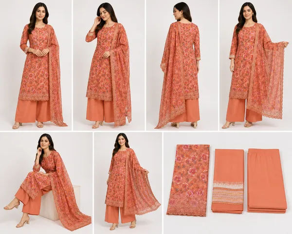Peach_Cotton_Unstitched_Kurta_Set_For_women