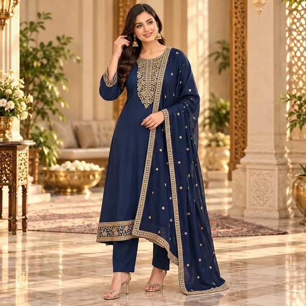 Blue_Maslin_Anarkali_Set_For_Women