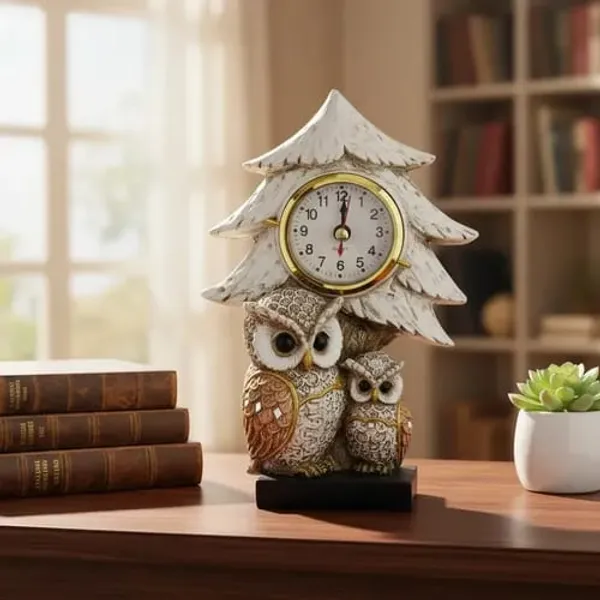 Decorative_Owl_Tree_Table_Clock