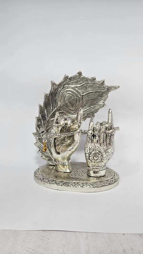 Silver-Tone_Krishna_Idol_With_Peacock_Feather