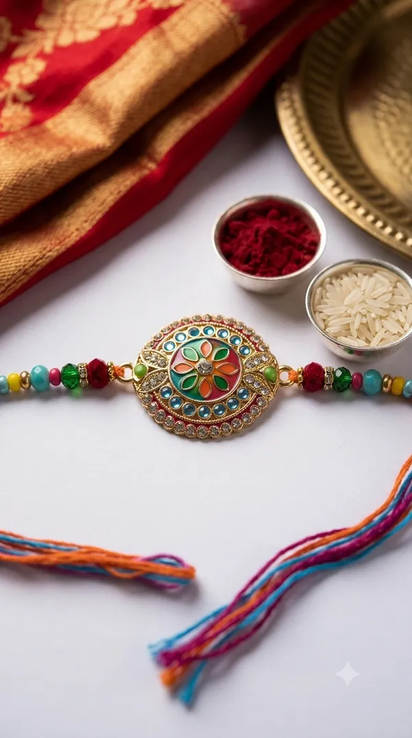 Multicolour_Embellished_Beaded_Rakhi_for_Brother