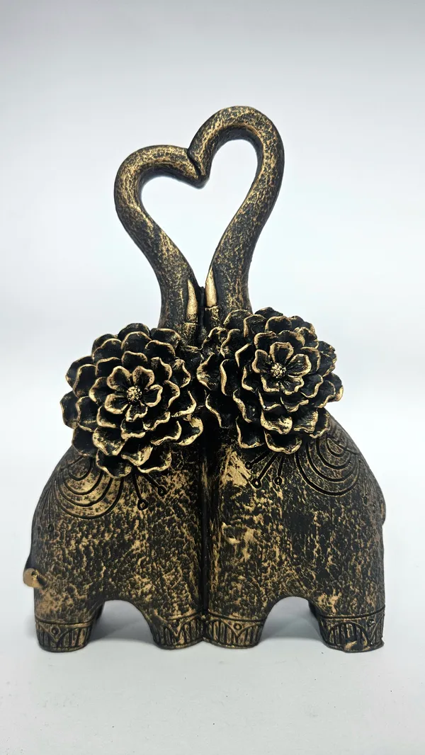 Black_Gold_Floral_Elephant_Couple_Decorative_Showpiece