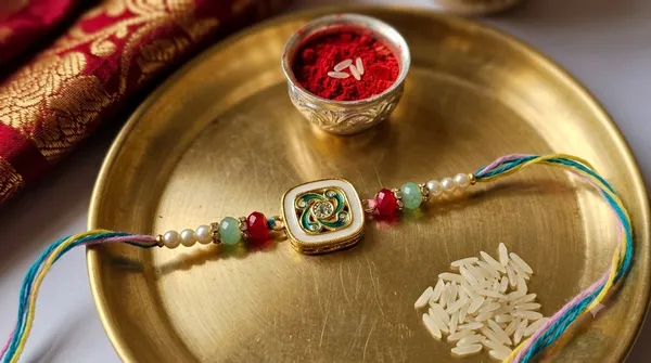 Multicolour_Beaded_Thread_Rakhi_for_Brother