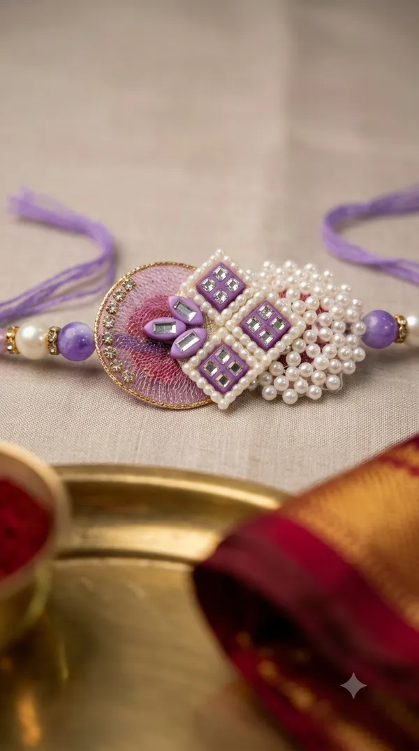 Purple_Pearl_Beaded_Rakhi_for_Brother