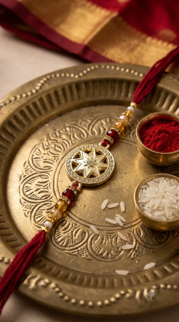Red_Thread_Star_Design_Rakhi_for_Brother