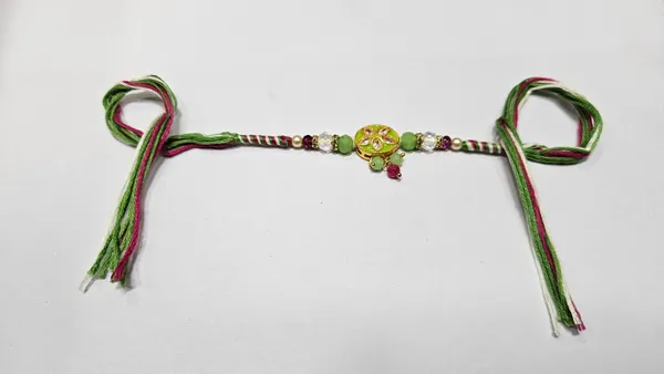 Multicolour_Thread_Rakhi_With_Circular_Embellishment