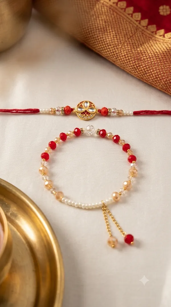 Red_Beaded_Rakhi_Set_for_Brother