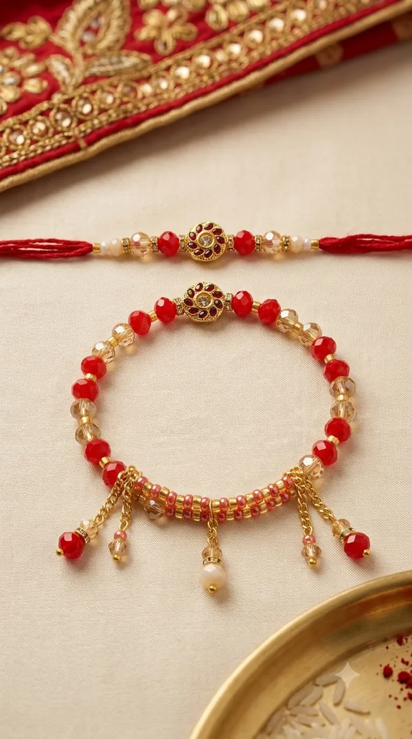 Red_Beaded_Rakhi_Set_for_Brother