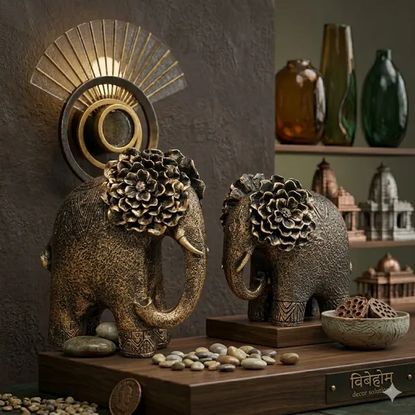 Metallic_Traditional_Elephant_Figurine_Pair