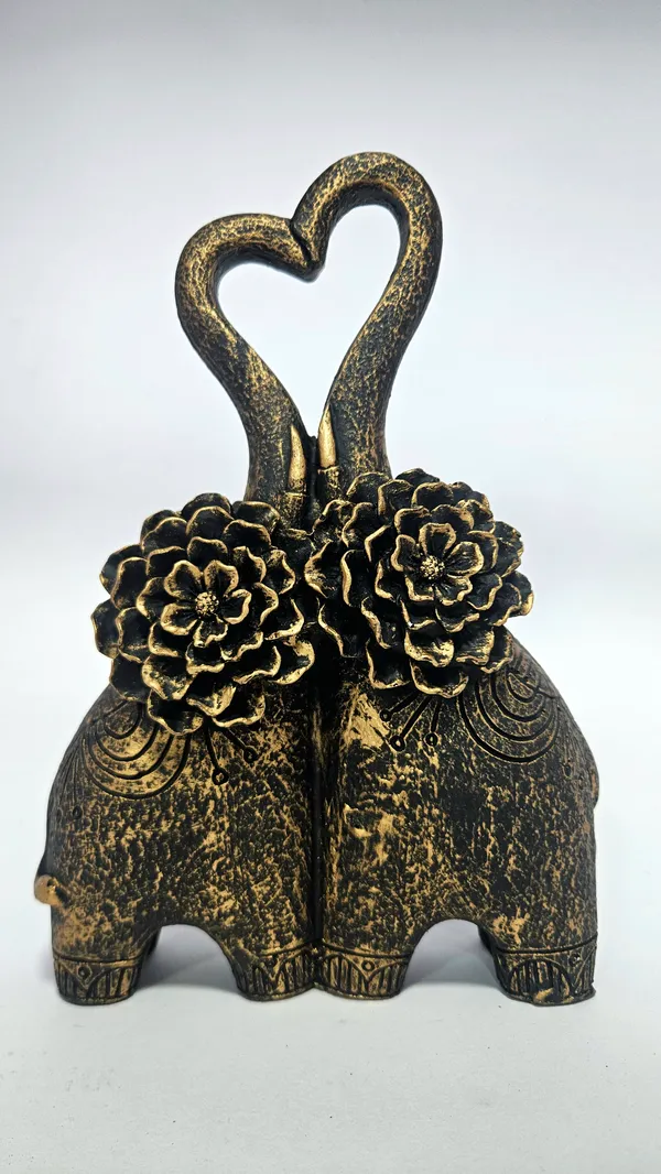 Black_Gold_Floral_Elephant_Couple_Decorative_Showpiece