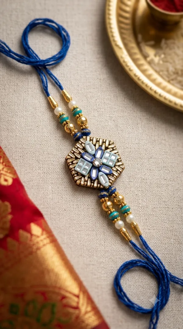 Blue_Beaded_Decorative_Rakhi