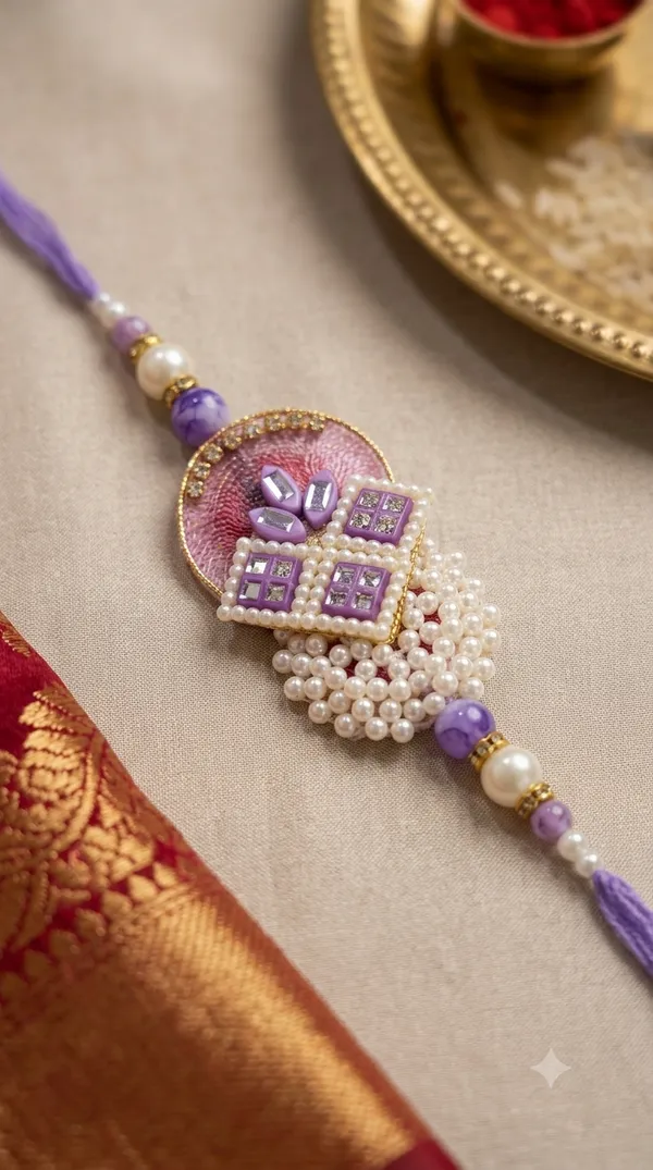 Purple_Pearl_Beaded_Rakhi_for_Brother