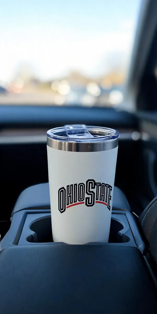 White_Metallic_Rim_Travel_Tumbler