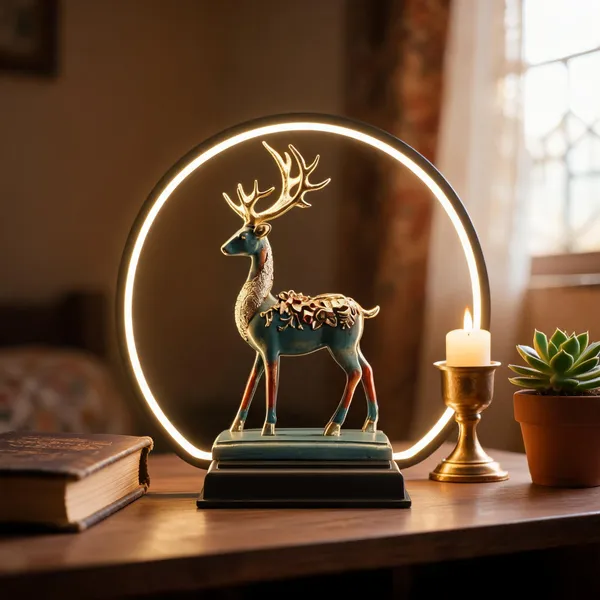 LED_Decorative_Deer_Figurine_With_Ring_Light