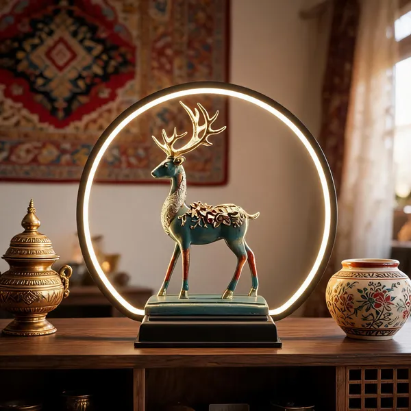 LED_Decorative_Deer_Figurine_With_Ring_Light