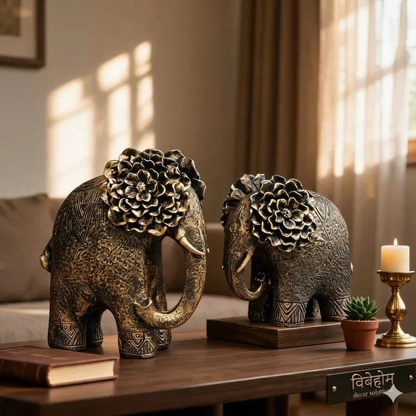 Metallic_Traditional_Elephant_Figurine_Pair