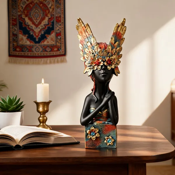 Decorative_Woman_Figurine_With_Feather_Headdress