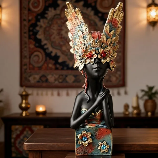 Decorative_Woman_Figurine_With_Feather_Headdress