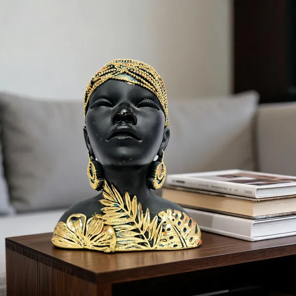 Black_And_Gold_Woman_Bust_Sculpture