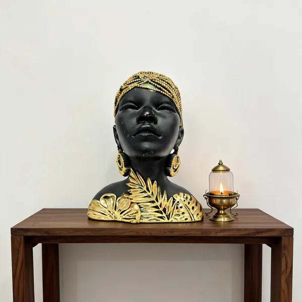 Black_And_Gold_Woman_Bust_Sculpture