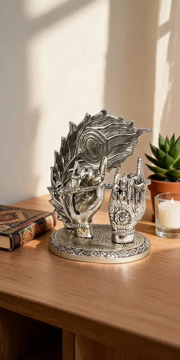 Silver-Tone_Krishna_Idol_With_Peacock_Feather