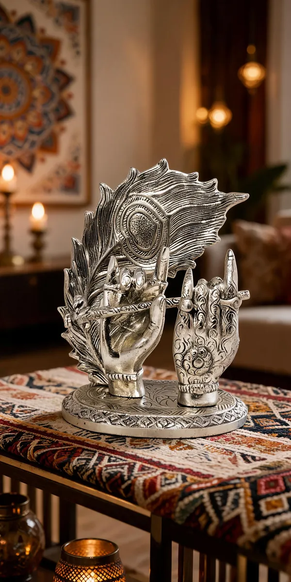 Silver-Tone_Krishna_Idol_With_Peacock_Feather