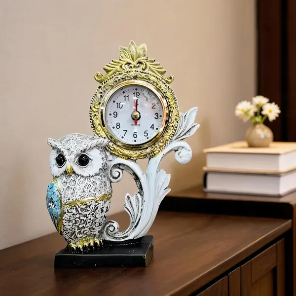 Ornate_Owl_Decorative_Table_Clock