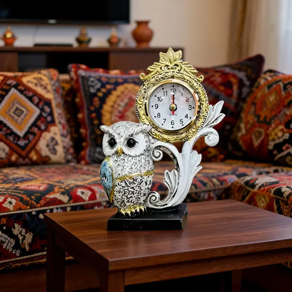 Ornate_Owl_Decorative_Table_Clock