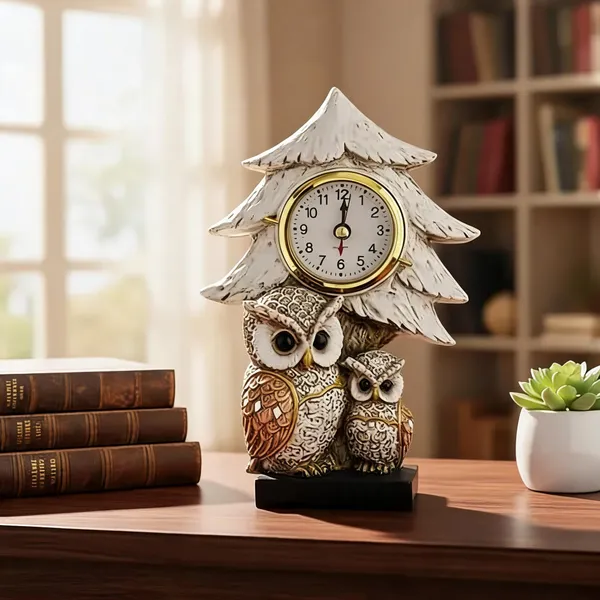 Decorative_Owl_Tree_Table_Clock