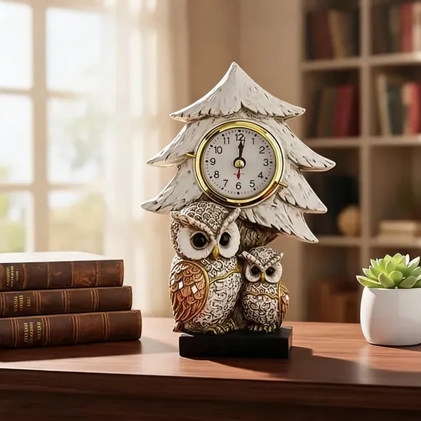 Decorative_Owl_Tree_Table_Clock