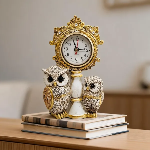 Ornate_Owl_Decorative_Table_Clock
