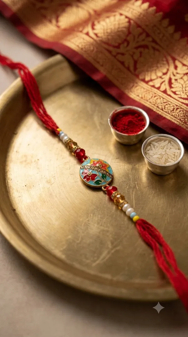 Red_Multicolour_Embellished_Decorative_Rakhi