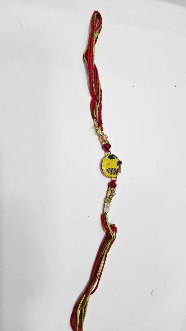 Multicolour_Thread_Rakhi_With_Decorative_Centrepiece