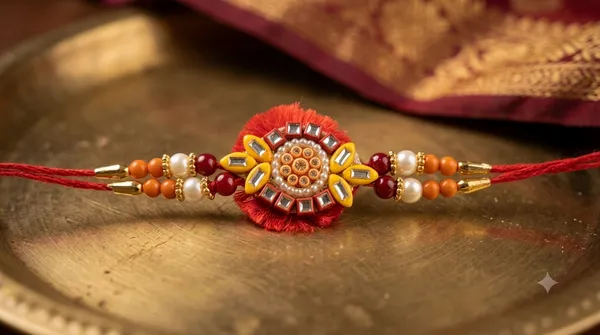 Red_Beaded_Kundan_Rakhi