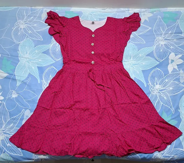 Red_Cotton_Fit_And_Flare_Printed_Dress_For_Women