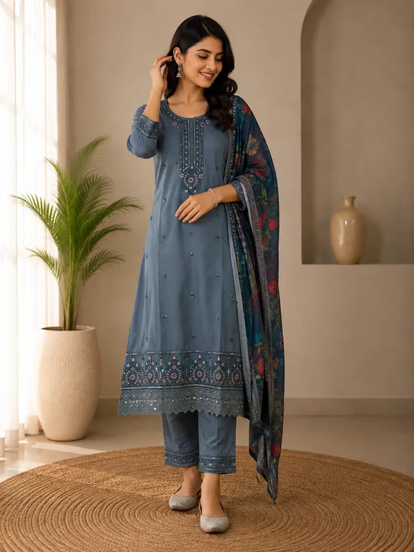 Blue_Cotton_Straight_Embroidered_Kurta_Set_For_Women